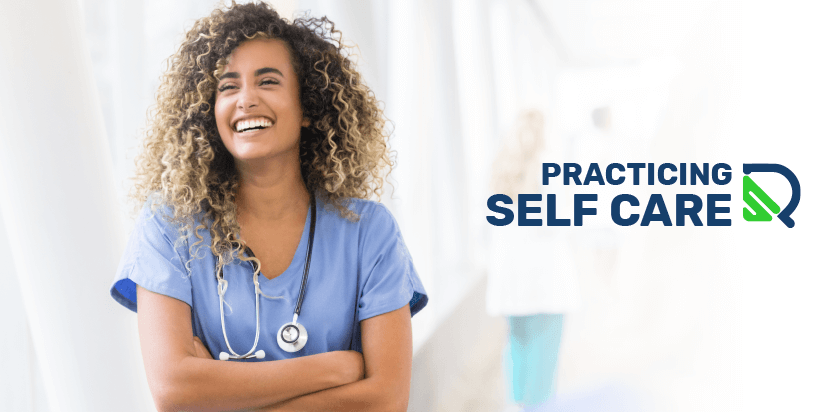 female clinician smiling