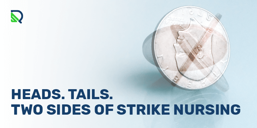 illustration of a coin spinning between heads and tails